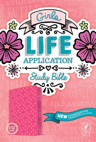 Girls Life Application Bible, Pink Glow Leatherlike-NLT WAS 49.99 NOW -------------Limited Quantities Available.