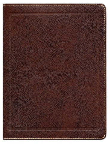 NKJV Journal the Word Bible, Large Print, Bonded Leather, Brown, Red Letter Edition