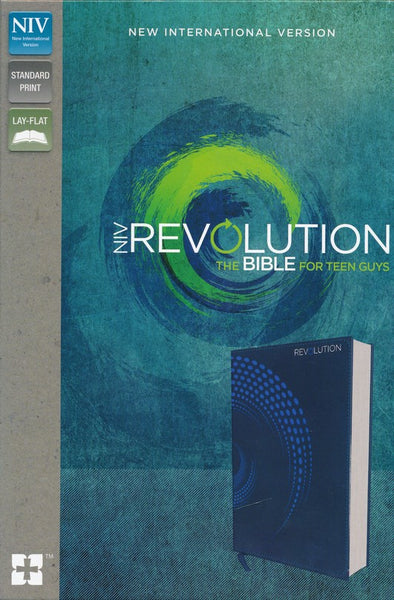 NIV Revolution Bible The Study Bible for Teen Guys-Blue LeatherSoft