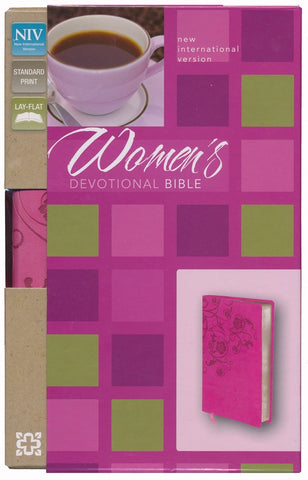 NIV Woman's Devotional Bible Raspberry Pink Floral