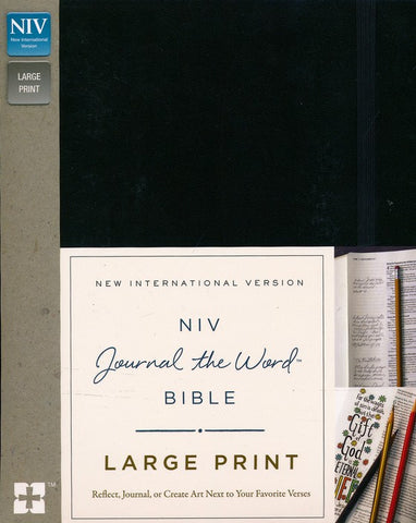NIV Journal The Word Bible/Large Print-Black Hardcover