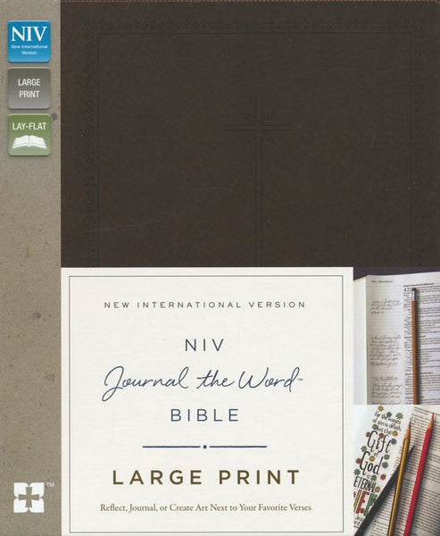 NIV Journal the Word Bible, Large Print, Imitation Leather, Brown