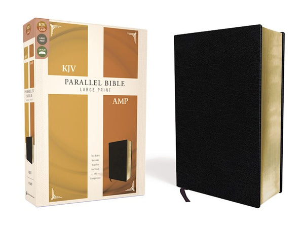 NIV/KJV/NASB/Amplified Parallel Bible-Black Leathersoft Four Bible Versions Together For Study And Comparison