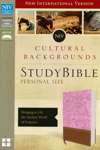 NIV Cultural Backgrounds Study Bible/Personal Size-Pink/Brown Leathersoft