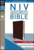 NIV Thinline Bible/Large Print (Comfort Print)-Burgundy Bonded Leather Indexed - Limited Quantities Available