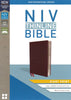 NIV Giant Print Thinline Leather Bible-Burgundy