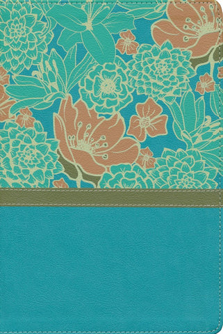 NIV Giant Print Thinline Bible-Turquoise Floral