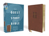 NIV Quest Study Bible (Comfort Print)-Brown Leathersoft