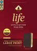 NIV Life Application Study Bible/Large Print (Third Edition)-Burgundy Bonded Leather