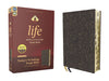 NIV Life Application Study Bible (Third Edition)-Navy Floral Bonded Leather Indexed