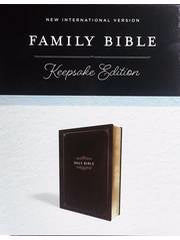 NIV Large Print Family Bible: Keepsake Edition-Duo-Tone Dark Burgundy