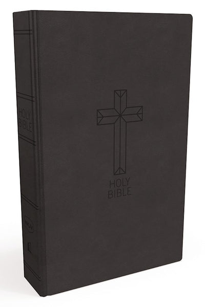 NKJV Thinline Bible (Comfort Print)-Charcoal Leathersoft Holy Bible