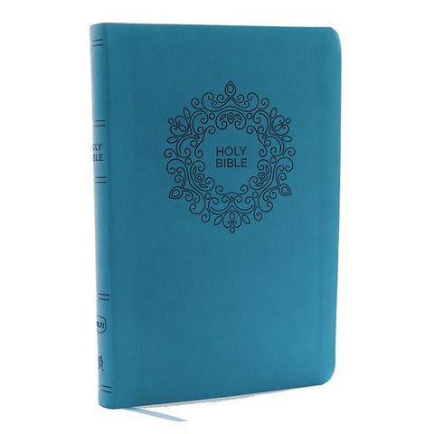 NKJV Thinline Bible/Large Print (Comfort Print)-Turquoise Leathersoft Holy Bible