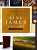 KJV Large Print Study Bible Full-Color Edition Bonded Leather Burgundy Indexed
