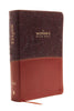 NKJV Large Print Woman's Study Bible (Full Color)-Brown/Burgundy Leathersoft-Indexed