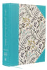 NKJV Journal The Word Bible/Large Print-Teal Floral Hardcover