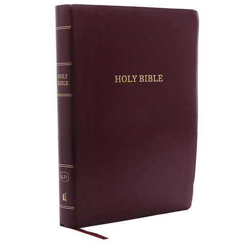 KJV Giant Print Reference Bible (Comfort Print)-Burgundy Leather-flex LIMITED QUANTITIES AVAILABLE
