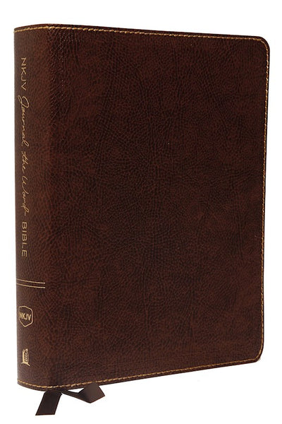 NKJV Journal The Word Bible (Comfort Print)-Brown Bonded Leather
