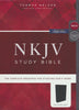 NKJV Study Bible Black Bonded Leather Indexed