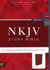 NKJV Study Bible (Comfort Print)-Mahogany Leathersoft Indexed