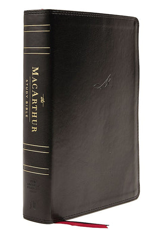 NASB MacArthur Study Bible (2nd Edition) (Comfort Print)-Black Leathersoft Indexed