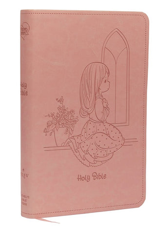NRSV Precious Moments Bible, Catholic Edition (Comfort Print)-Pink Leathersoft