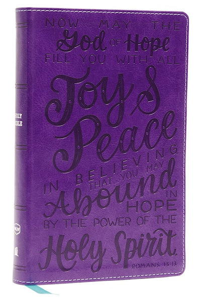 NKJV Holy Bible For Kids, Verse Art Cover Collection (Comfort Print)-Purple Leathersoft
