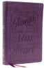 NKJV Giant Print Center-Column Reference Bible, Verse Art Cover Collection (Comfort Print)-Purple Leathersoft Indexed