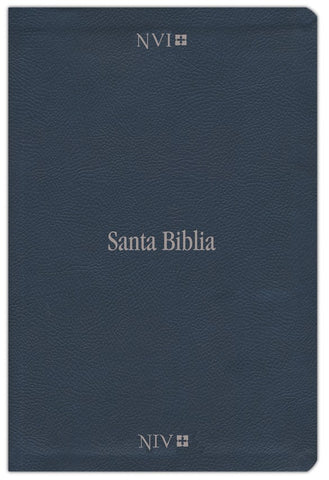 Spanish-NVI/NIV Bilingual Bible (Comfort Print)-Blue Leathersoft