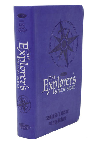 NKJV Explorer's Study Bible-Blue LeatherSoft Seeking God'S Treasure And Living His Word