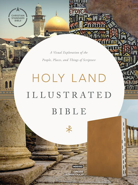 CSB Holy Land Illustrated Bible--soft leather-look, Ginger (indexed)