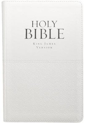 KJV White Standard Indexed Bible Textured ~WAS $29.99 NOW