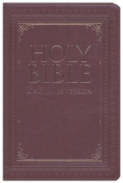 KJV Large Print Thinline Bible-Brown LuxLeather Indexed – Celebrate Faith