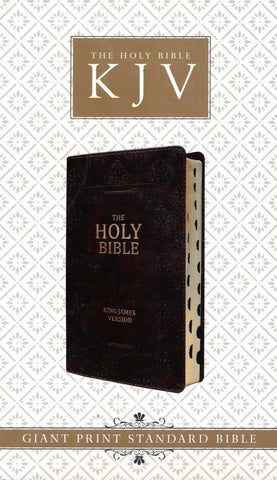KJV Giant Print Bible-Dark Brown LuxLeather Indexed