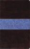 ESV Thinline Bible-TruTone, Chocolate/Blue, Paisley Band