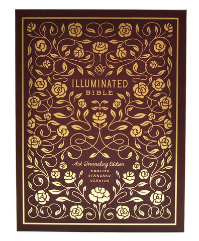 ESV Illuminated Bible, Art Journaling Edition, Burgundy Imitation Leather
