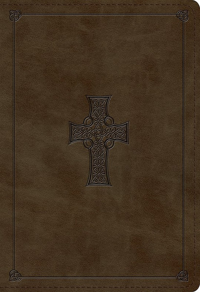 ESV Student Study Bible TruTone Imitation Leather Olive with Celtic Cross Design