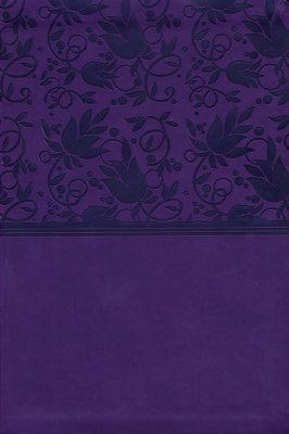 NKJV Large Print Personal Size Reference Bible Purple LeatherTouch