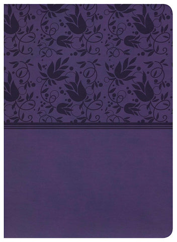 KJV Holman Study Bible (Full Color)-Purple LeatherTouch