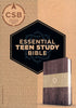 CSB Teen Study Bible, Personal Size, Weathered Brown/Grey Cork