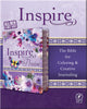 NLT Inspire Praise Journaling Bible-Purple Garden LeatherLike