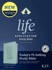 KJV Life Application Study Bible (Third Edition)-RL-Teal Floral Frame LeatherLike Indexed