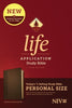 NIV Life Application Personal-Size Study Bible, Third Edition-soft leather-look, Dark Brown/Brown Indexed