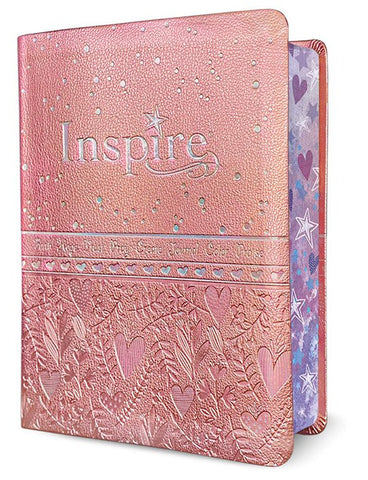 Inspire Bible For Girls-Pink LeatherLike NLT