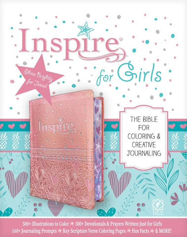 Inspire Bible For Girls-Pink LeatherLike NLT