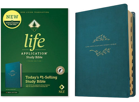 Life Application Study Bible (Third Edition)-RL-Teal Blue LeatherLike-NLT
