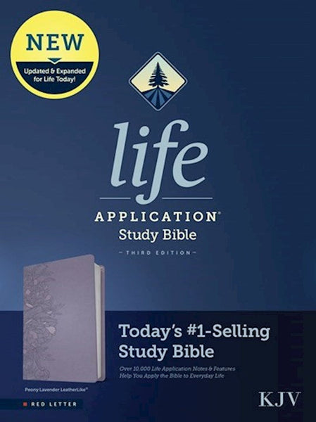 KJV Life Application Study Bible (Third Edition)-RL-Peony Lavender LeatherLike Indexed