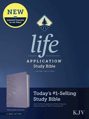 KJV Life Application Study Bible (Third Edition)-RL-Peony Lavender LeatherLike