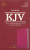 KJV Large Print Personal Size Reference Bible-Pink LeatherTouch Indexed
