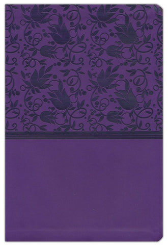 KJV Giant Print Reference Bible-Purple LeatherTouch Indexed
